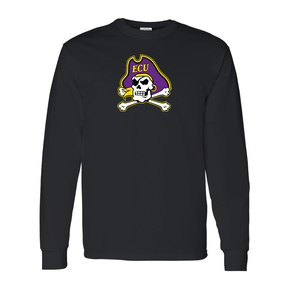 Men's East Carolina Pirates Gildan Heavy Cotton Long Sleeve T-Shirt