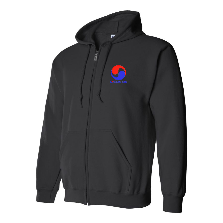 Men's Korean Air Logo Zipper Hoodie