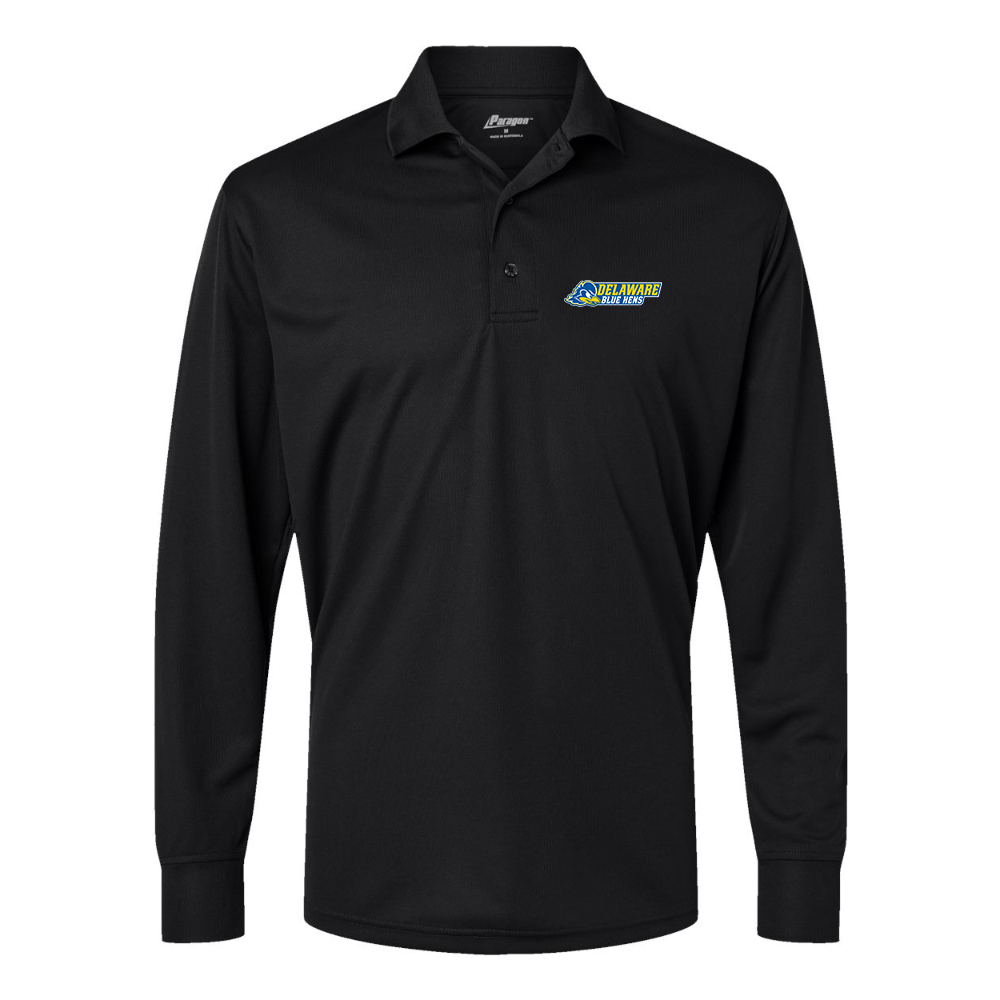 Men's Delaware Blue Hens Paragon Prescott Long Sleeve Polo