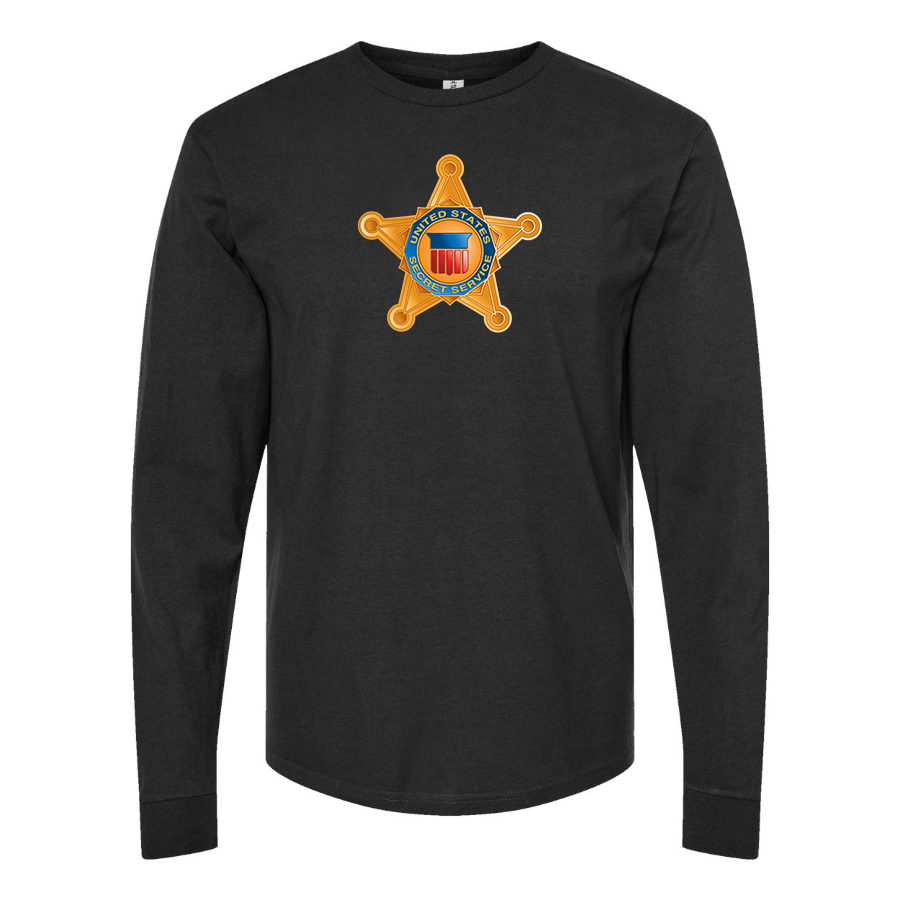 Men's Secret Service Star Logo Cotton Long Sleeve T-Shirt