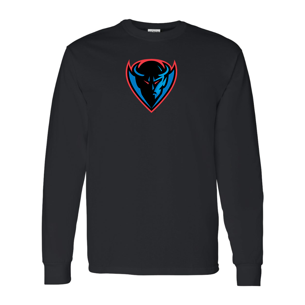 Men's DePaul Blue Demons Gildan Heavy Cotton Long Sleeve T-Shirt
