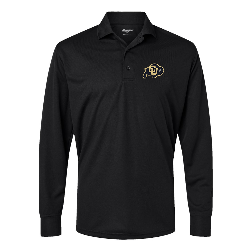 Men's Colorado Buffaloes Paragon Prescott Long Sleeve Polo
