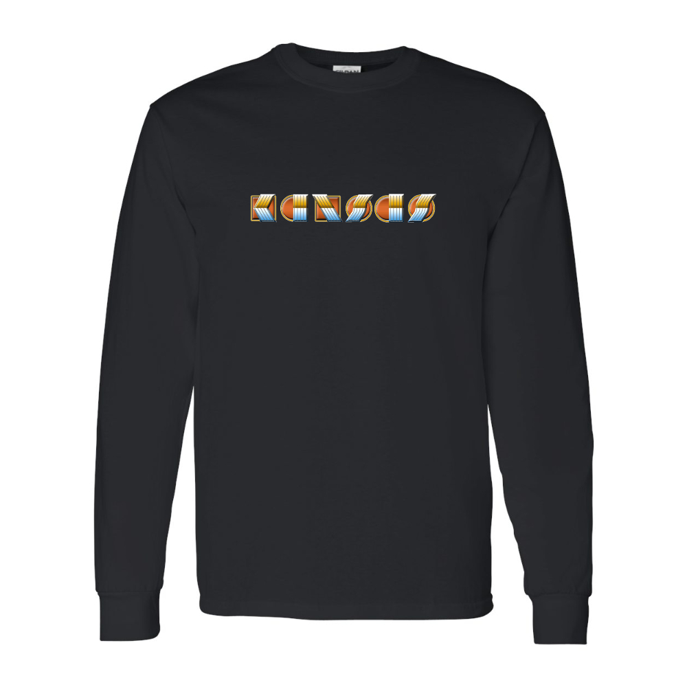 Men's Kansas Gildan Heavy Cotton Long Sleeve T-Shirt