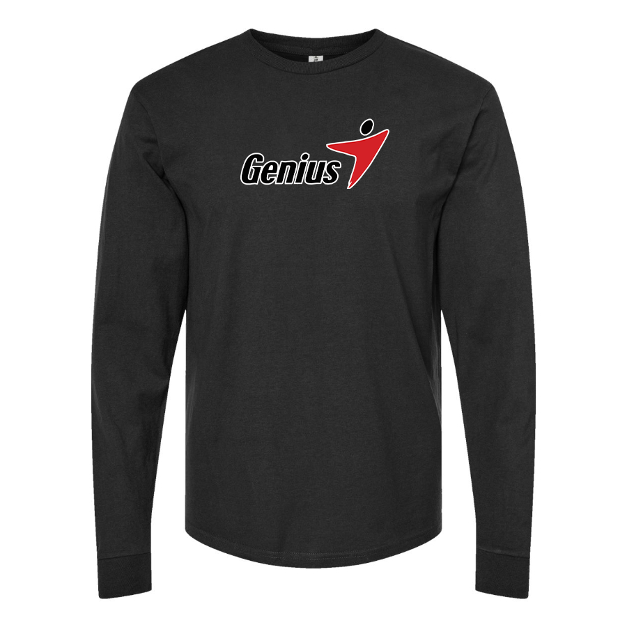 Men's Genius Logo Cotton Long Sleeve T-Shirt