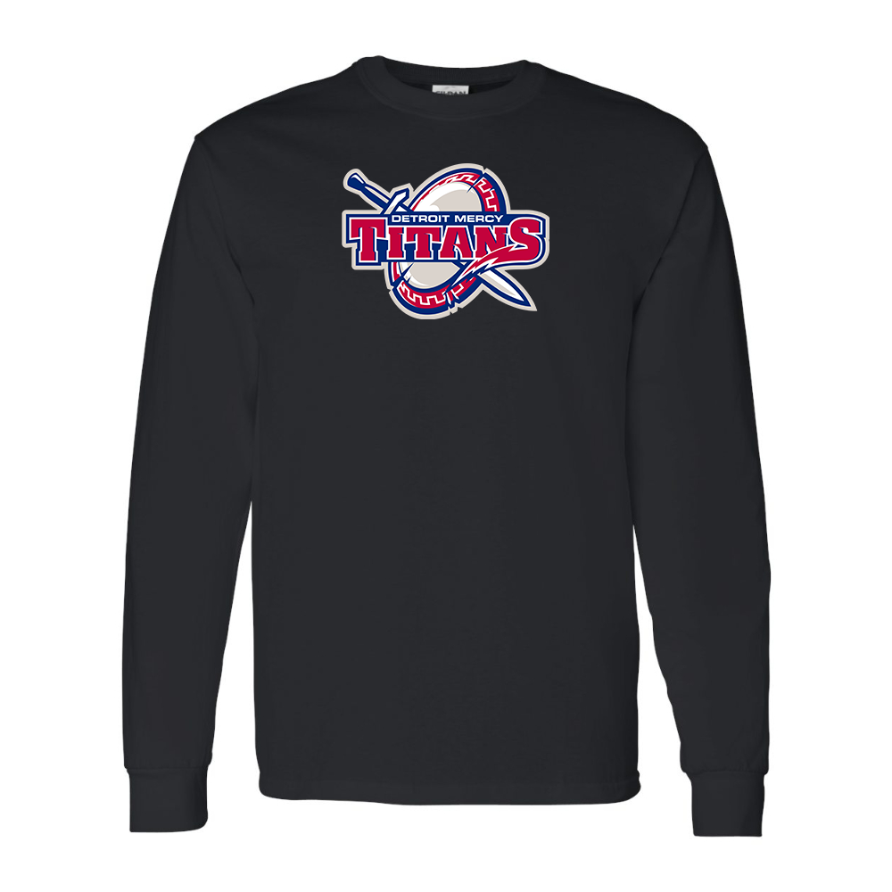 Men's Detroit Titans Gildan Heavy Cotton Long Sleeve T-Shirt