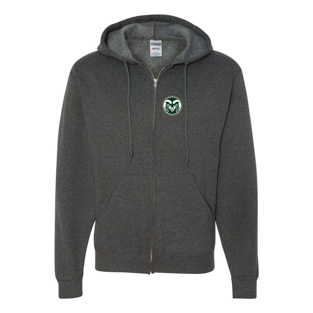 Men's Colorado State Rams JERZEES NuBlend Full-Zip Hooded Sweatshirt