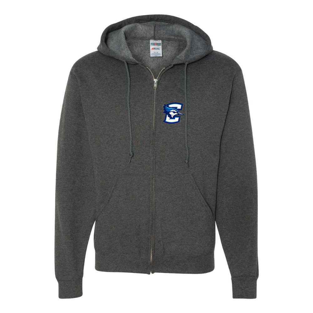 Men's Creighton Bluejays JERZEES NuBlend Full-Zip Hooded Sweatshirt