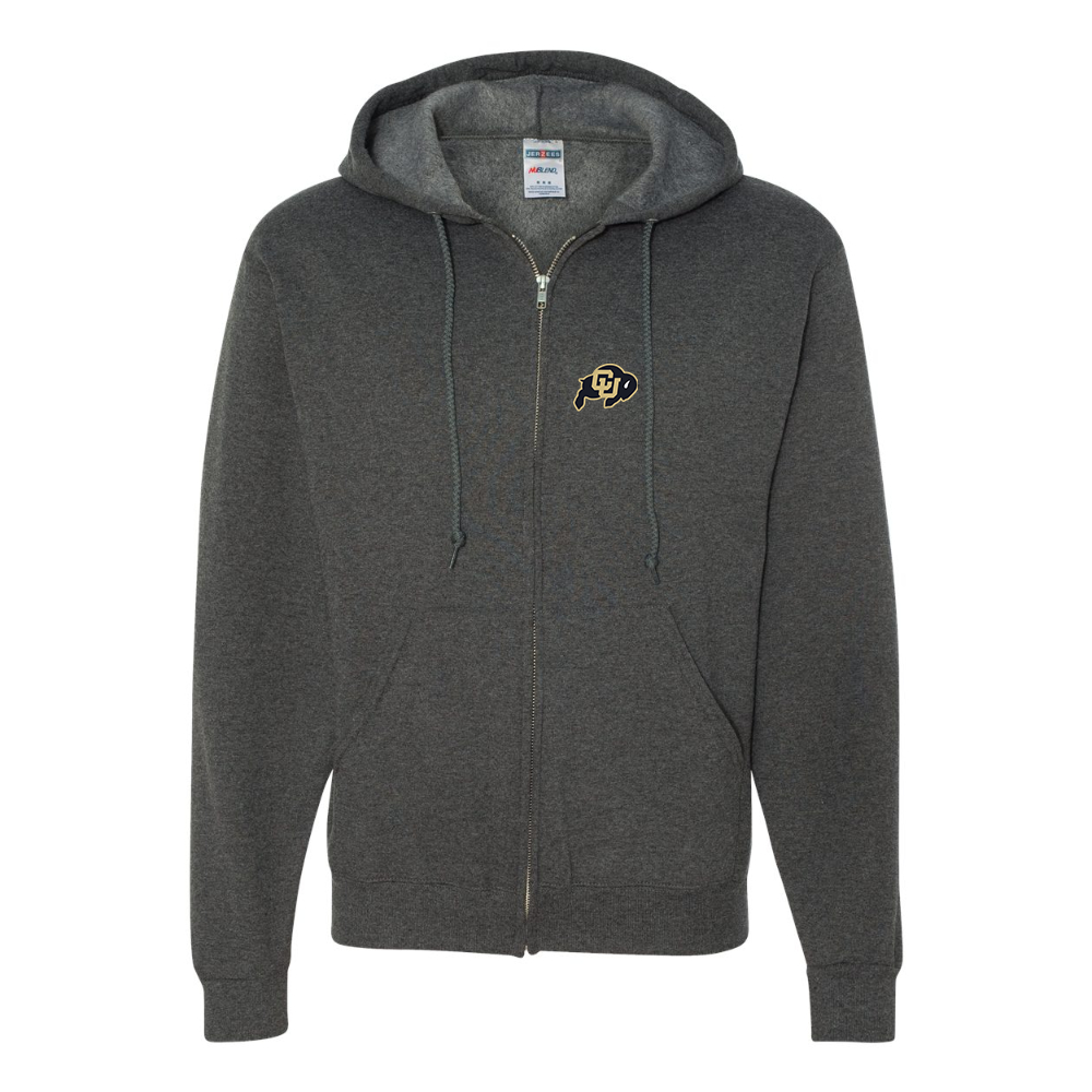 Men's Colorado Buffaloes JERZEES NuBlend Full-Zip Hooded Sweatshirt