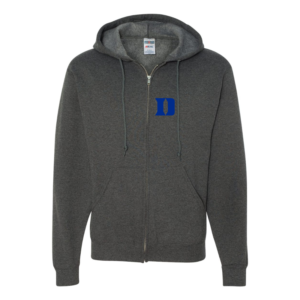 Men's Duke Blue Devils JERZEES NuBlend Full-Zip Hooded Sweatshirt