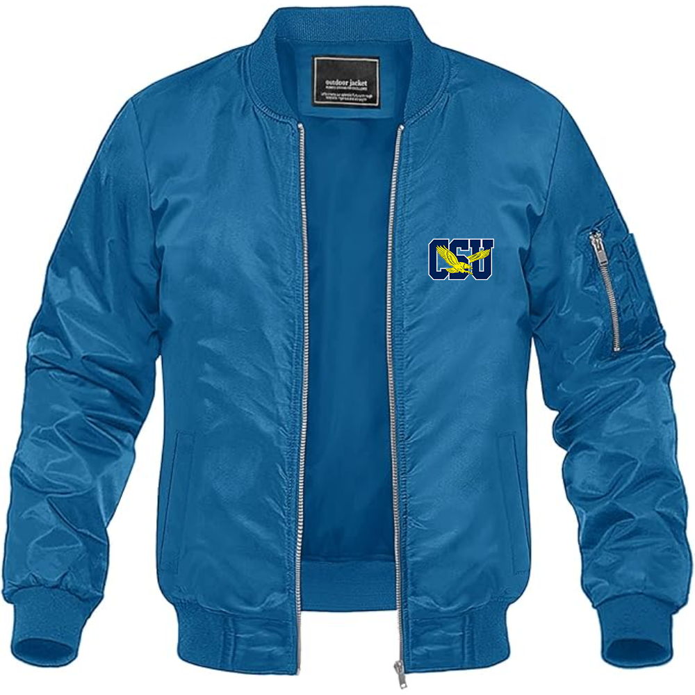 Men's Coppin State Eagles Lightweight Bomber Jacket Windbreaker Softshell Varsity Jacket Coat