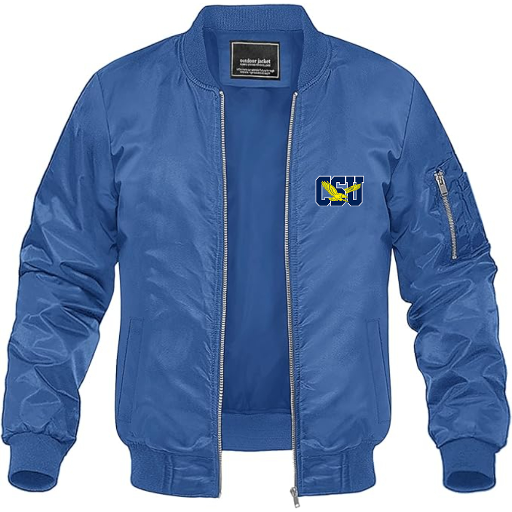 Men's Coppin State Eagles Lightweight Bomber Jacket Windbreaker Softshell Varsity Jacket Coat
