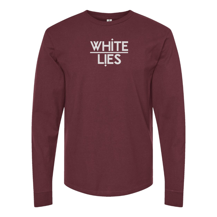 Men's White Lies Logo Cotton Long Sleeve T-Shirt
