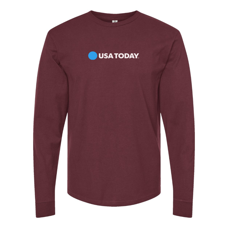 Men's USA Today Logo Cotton Long Sleeve T-Shirt