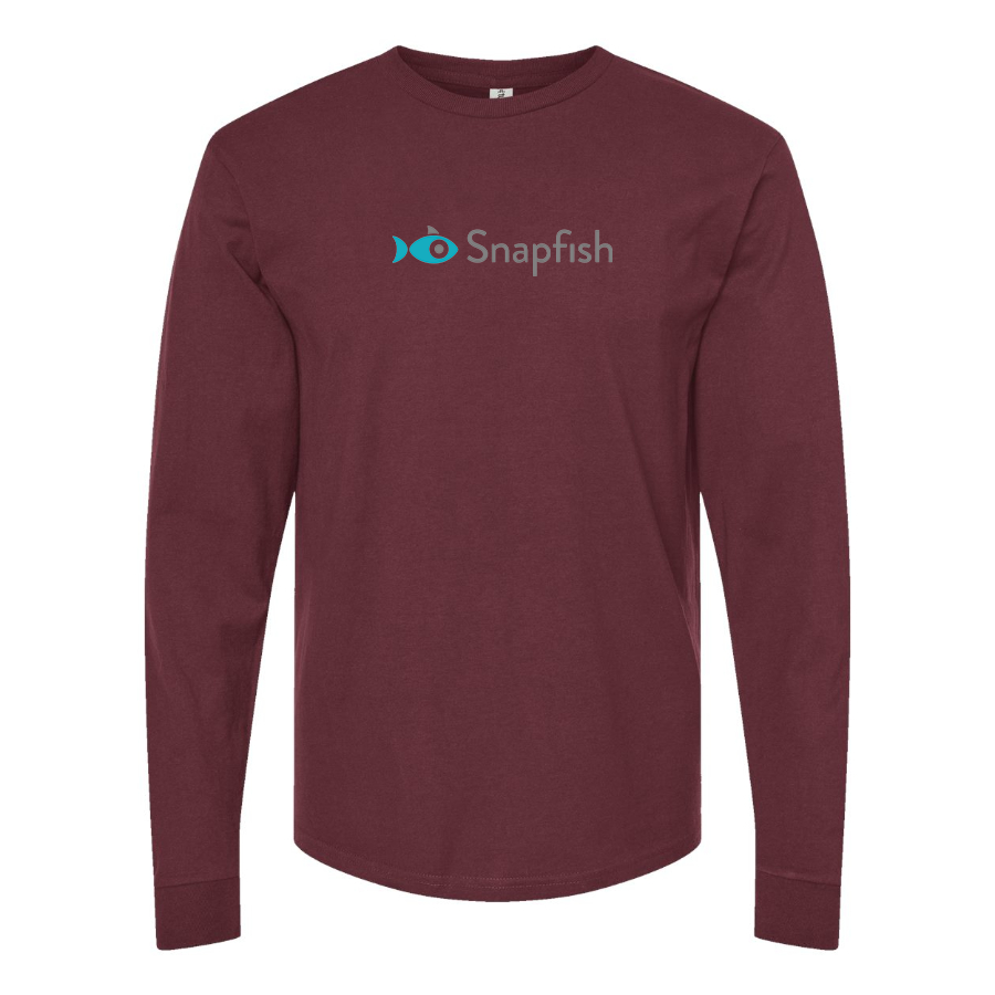 Men's Snapfish Logo Cotton Long Sleeve T-Shirt