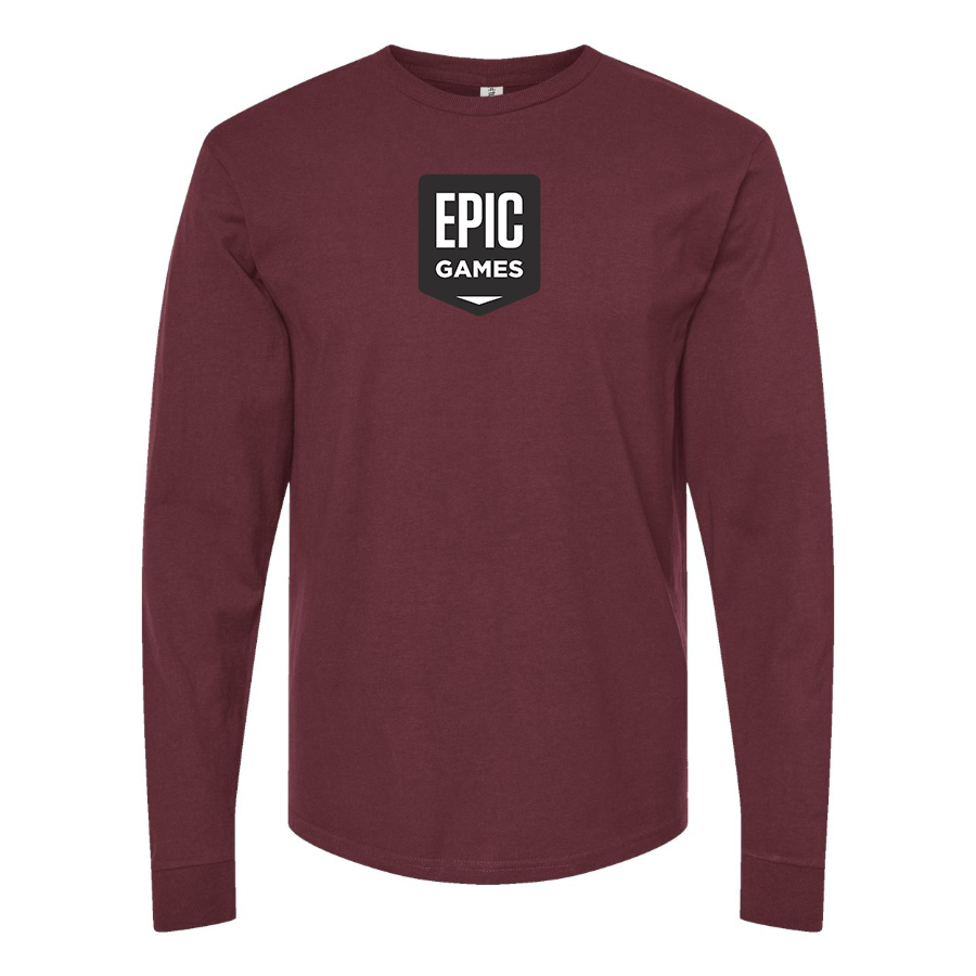 Men's Epic Games Logo Cotton Long Sleeve T-Shirt