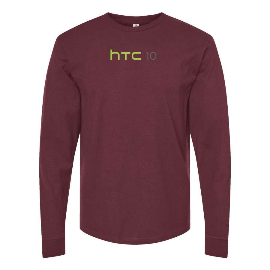 Men's HTC 10 Logo Cotton Long Sleeve T-Shirt