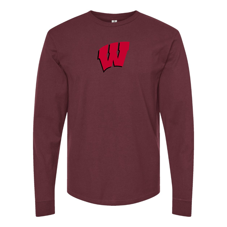 Men's Wisconsin Badgers Logo Cotton Long Sleeve T-Shirt