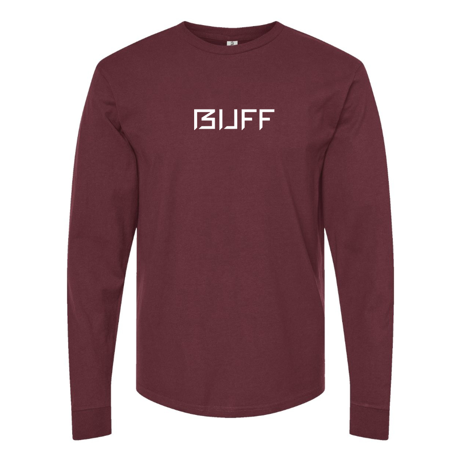 Men's Buff Logo Cotton Long Sleeve T-Shirt