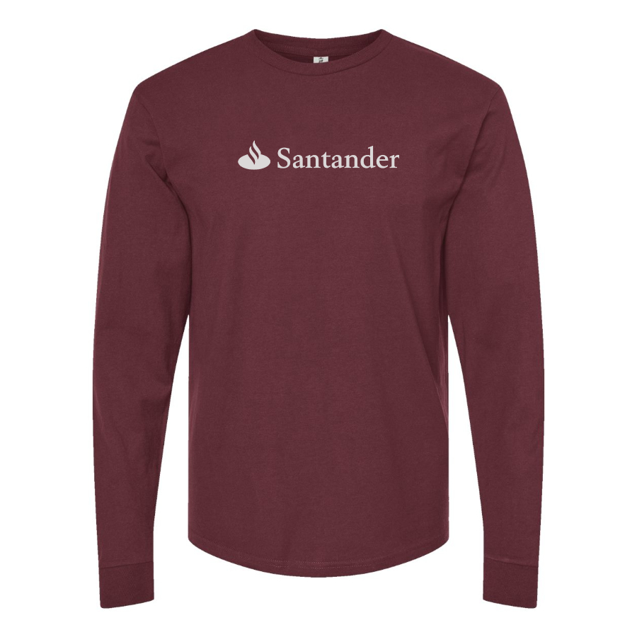 Men's Santander Logo Cotton Long Sleeve T-Shirt
