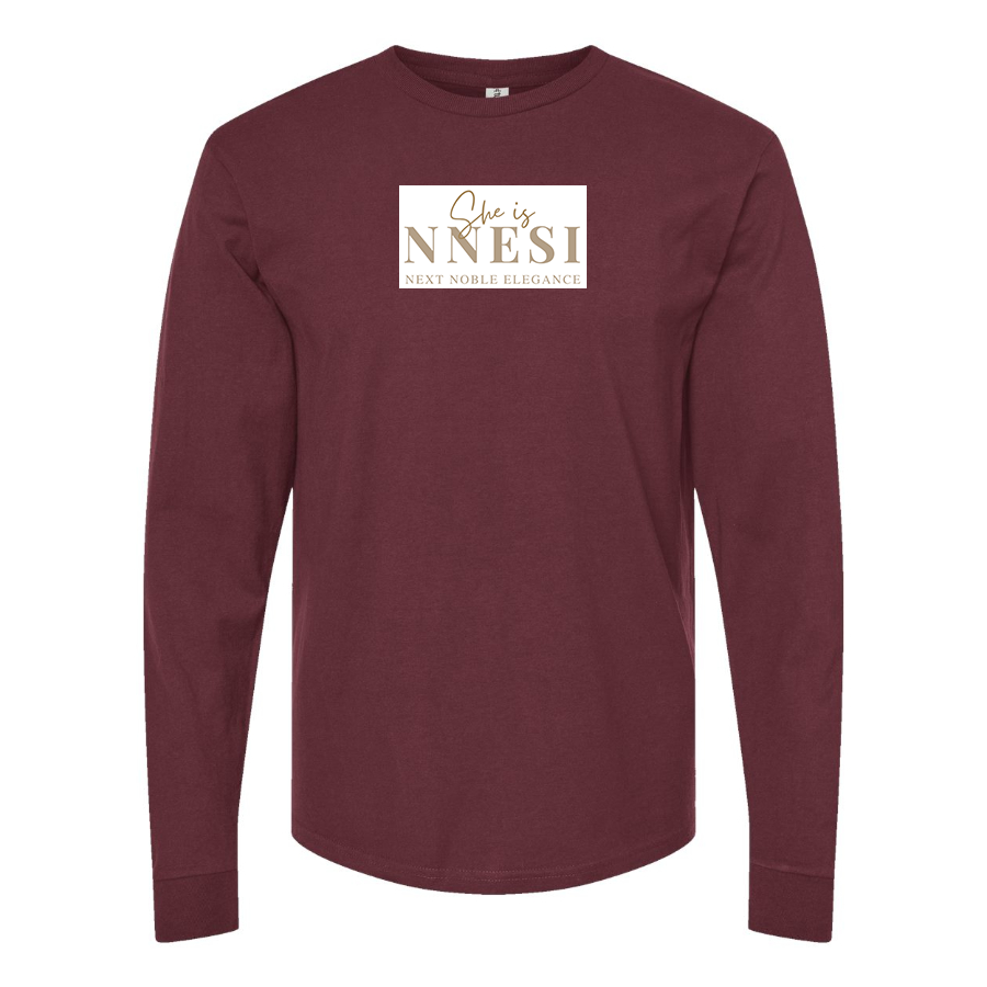 Men's Nnesi Logo Cotton Long Sleeve T-Shirt