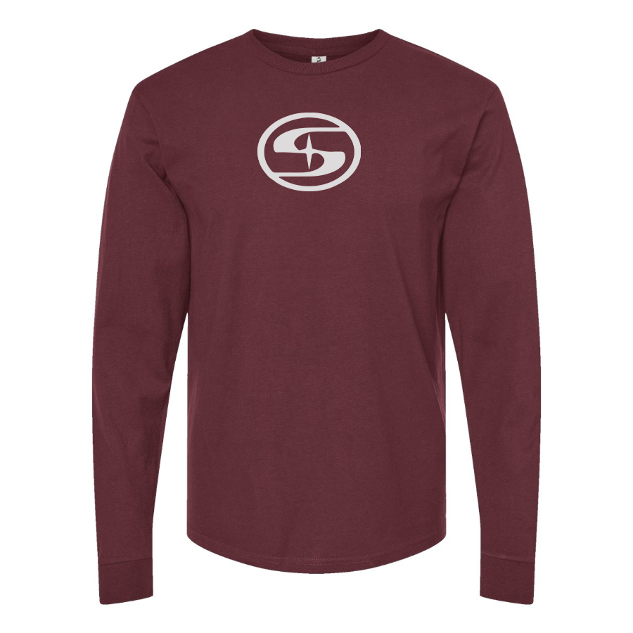 Men's Suda Electric Logo Cotton Long Sleeve T-Shirt