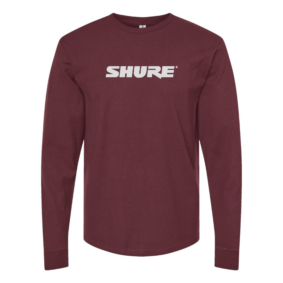 Men's Shure Logo Cotton Long Sleeve T-Shirt