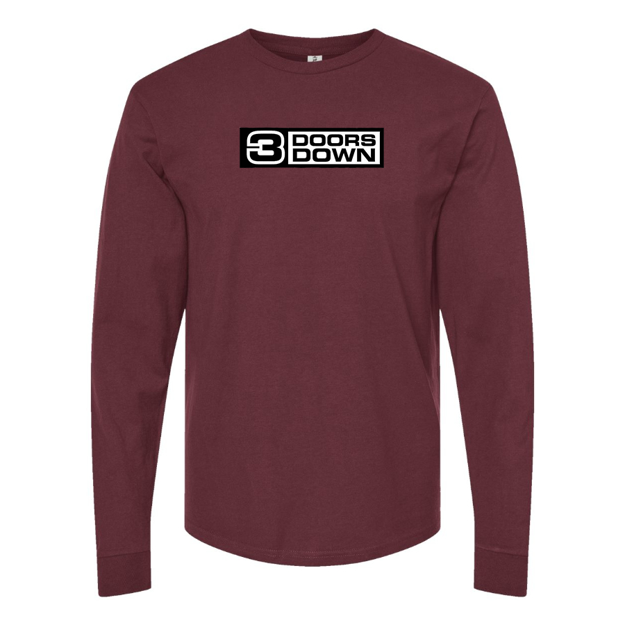 Men's 3 Doors Down Logo Cotton Long Sleeve T-Shirt