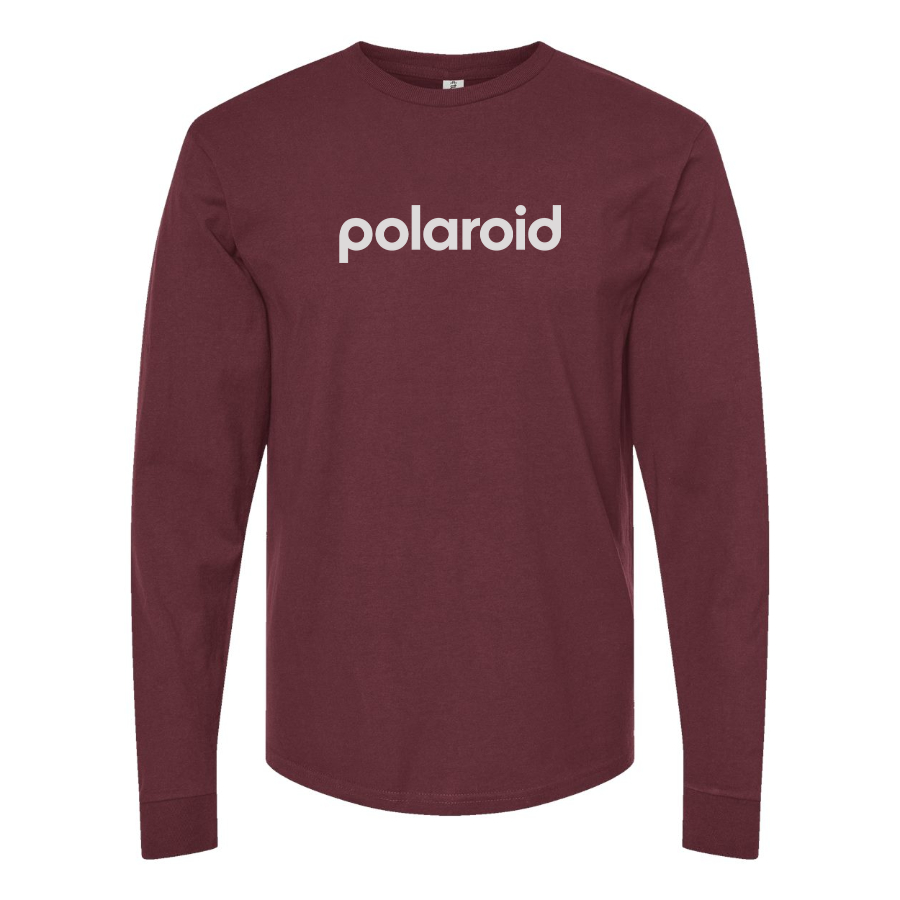 Men's Polaroid Logo Cotton Long Sleeve T-Shirt
