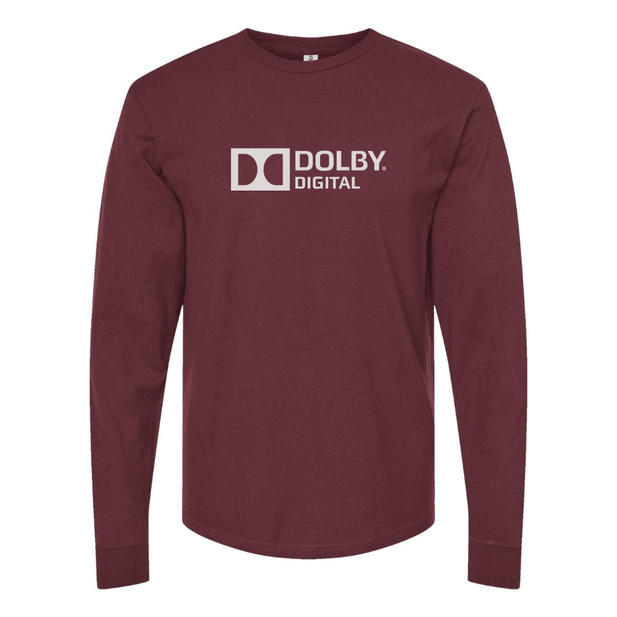 Men's Dolby Digital Logo Cotton Long Sleeve T-Shirt