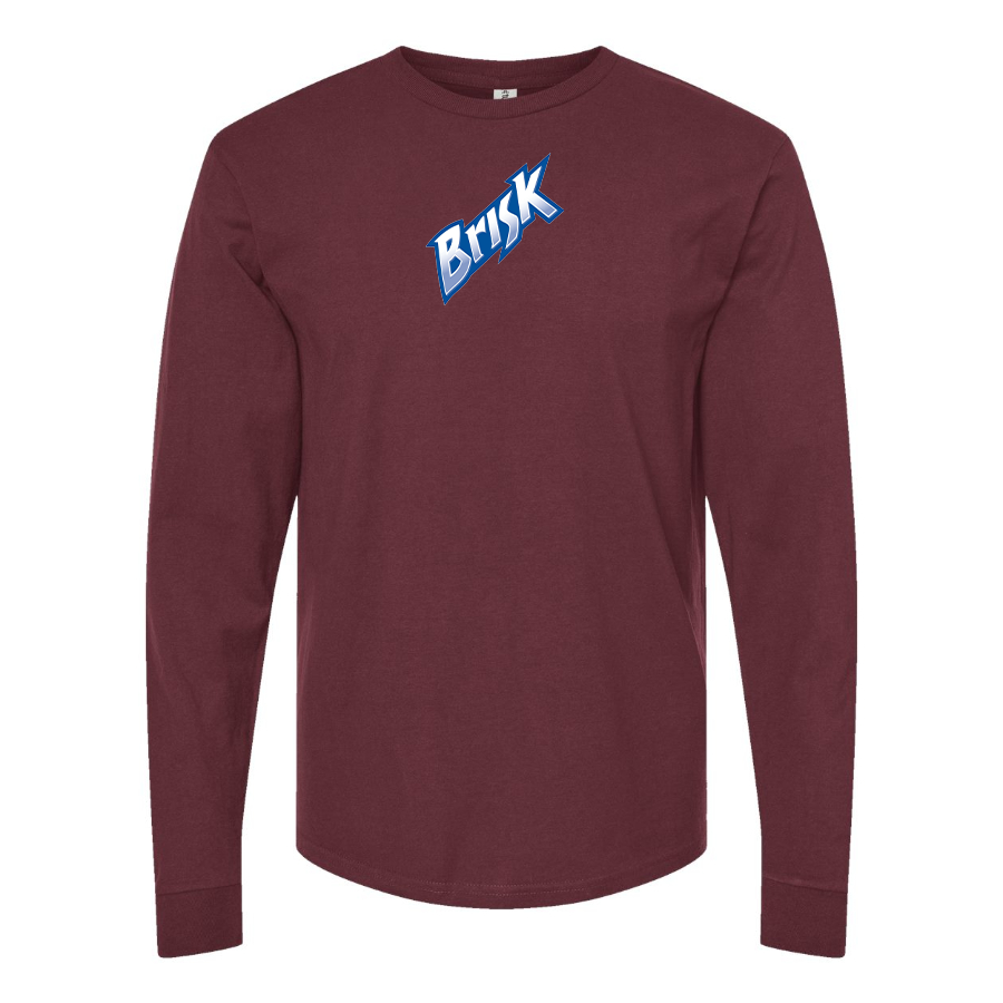 Men's Brisk Logo Cotton Long Sleeve T-Shirt