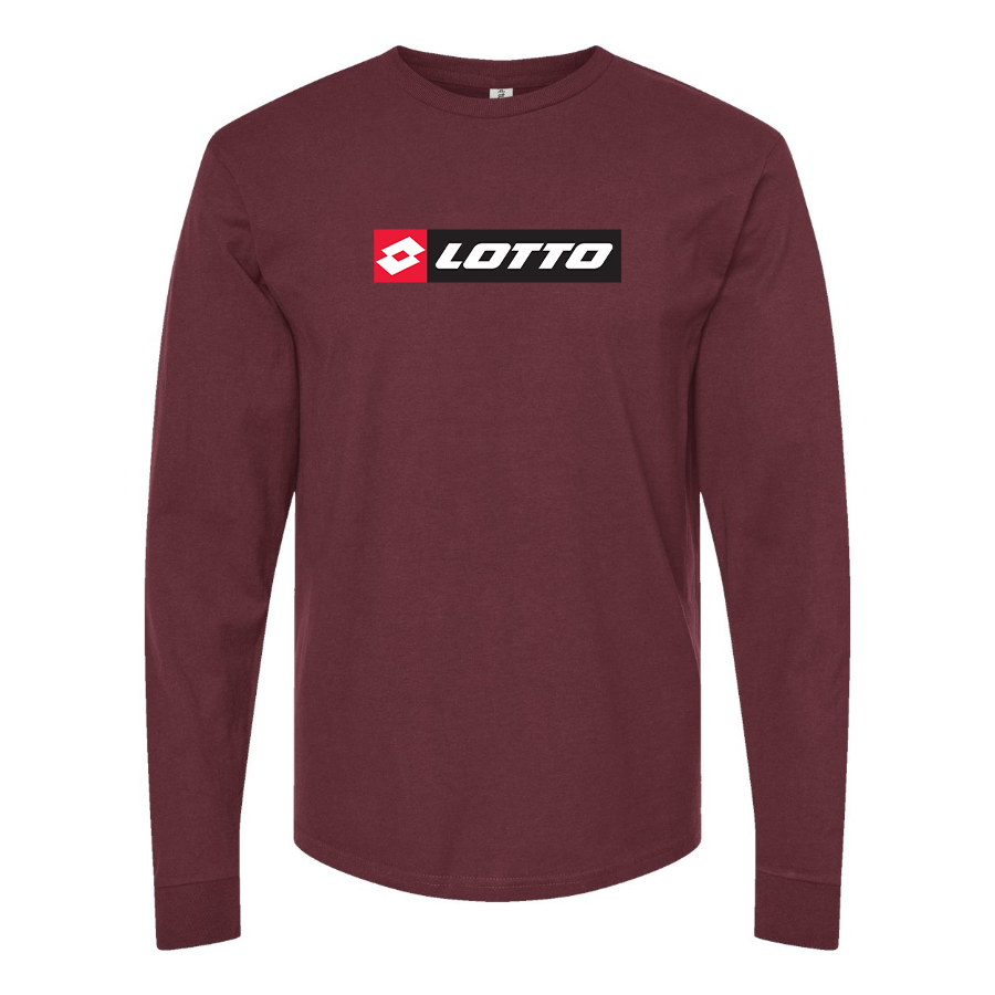 Men's Lotto Logo Cotton Long Sleeve T-Shirt