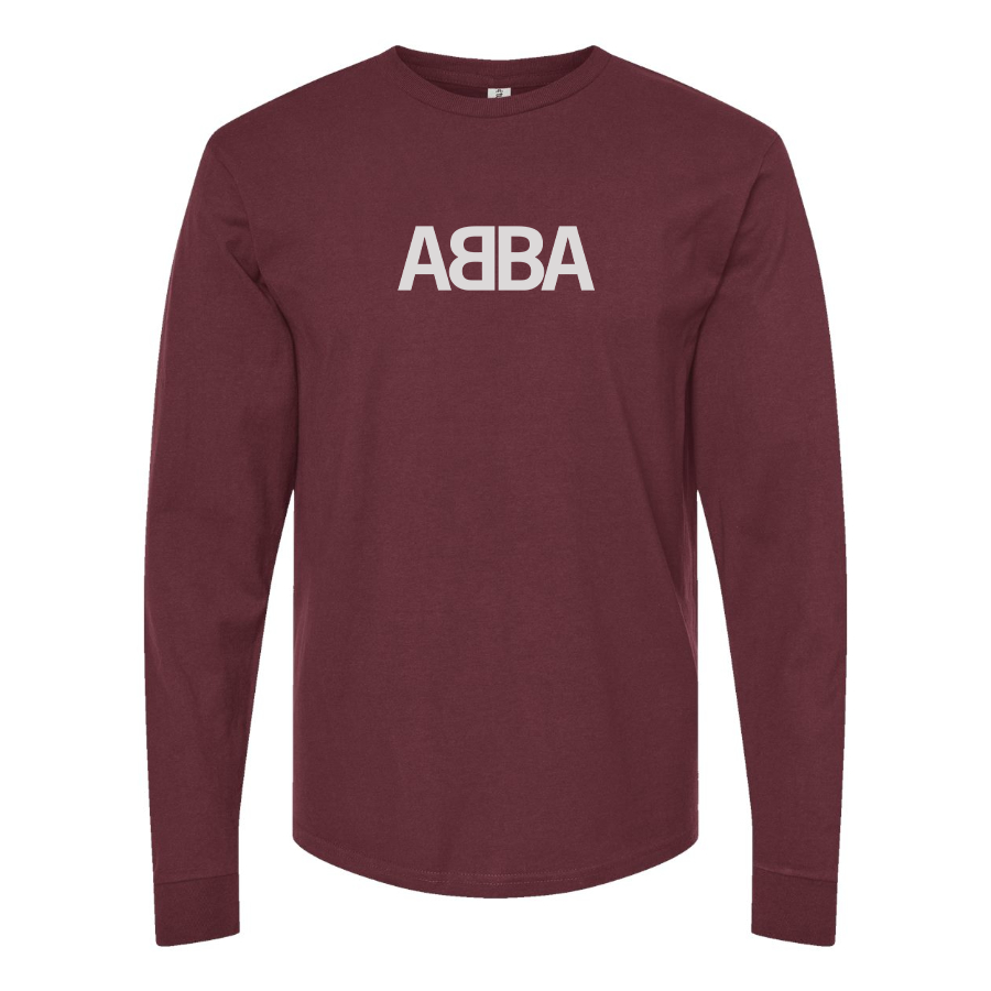 Men's Abba Logo Cotton Long Sleeve T-Shirt