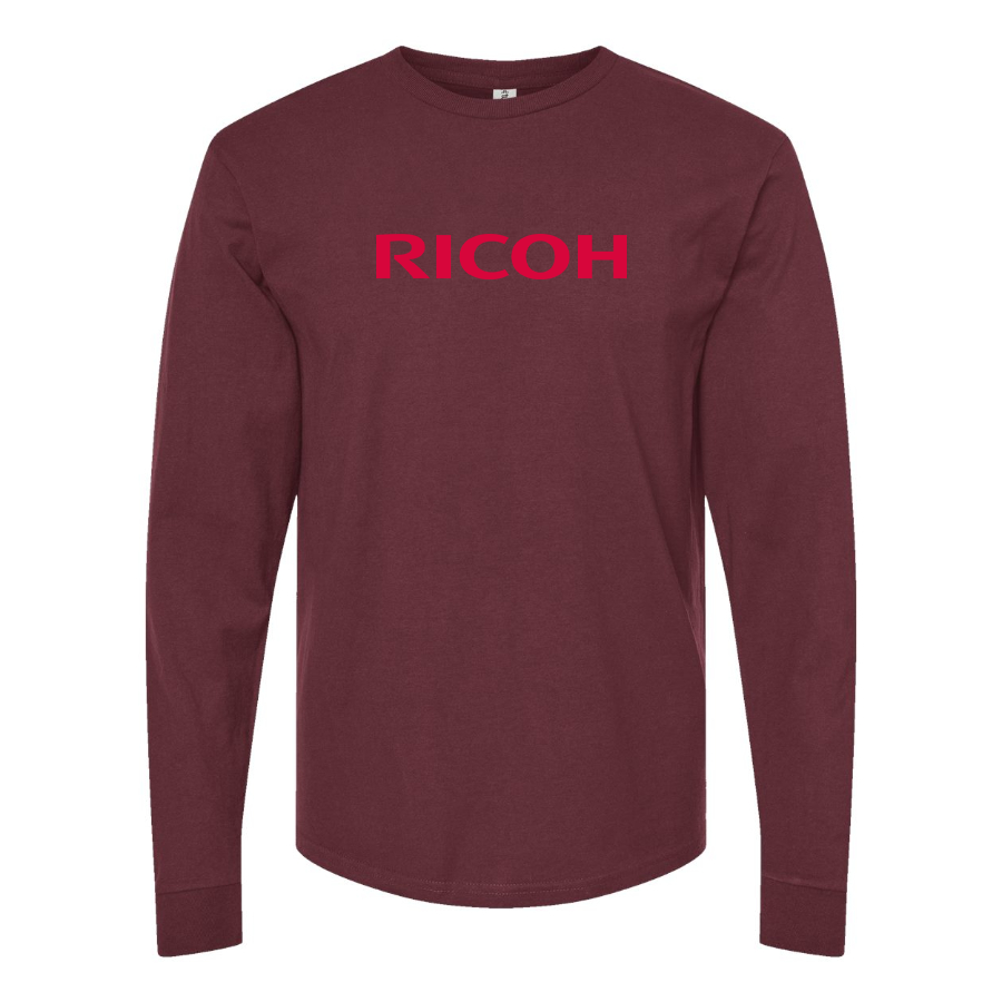 Men's Ricoh Logo Cotton Long Sleeve T-Shirt