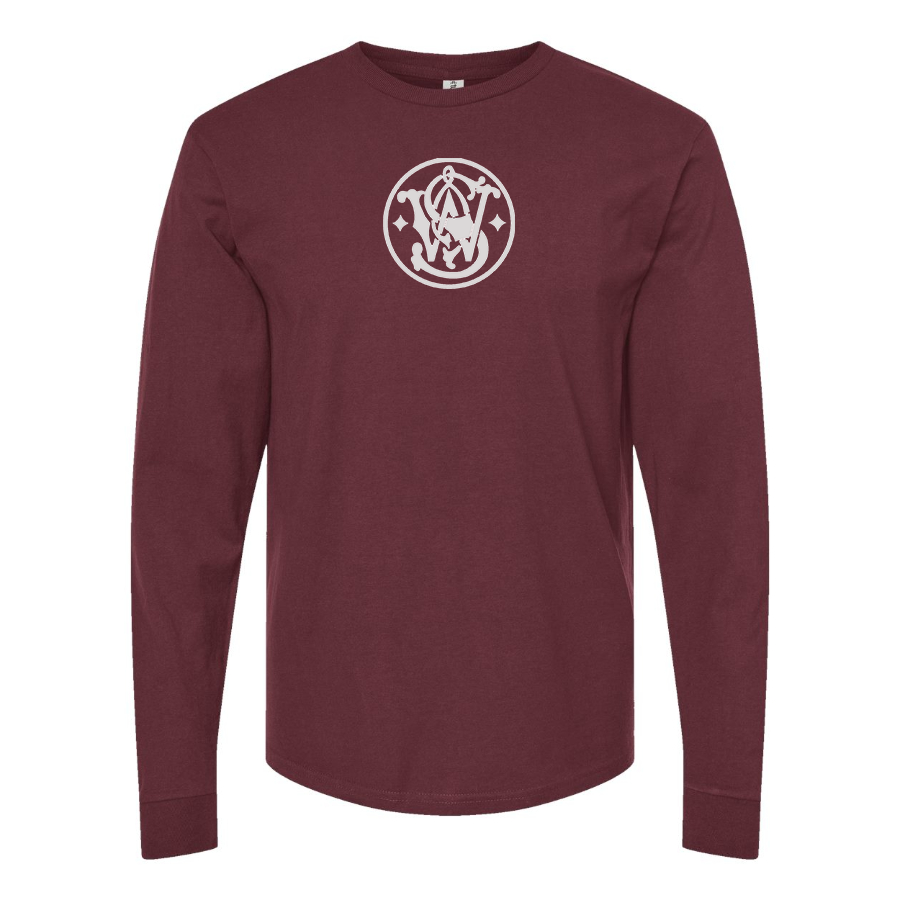 Men's Smith and Wesson Symbol Logo Cotton Long Sleeve T-Shirt