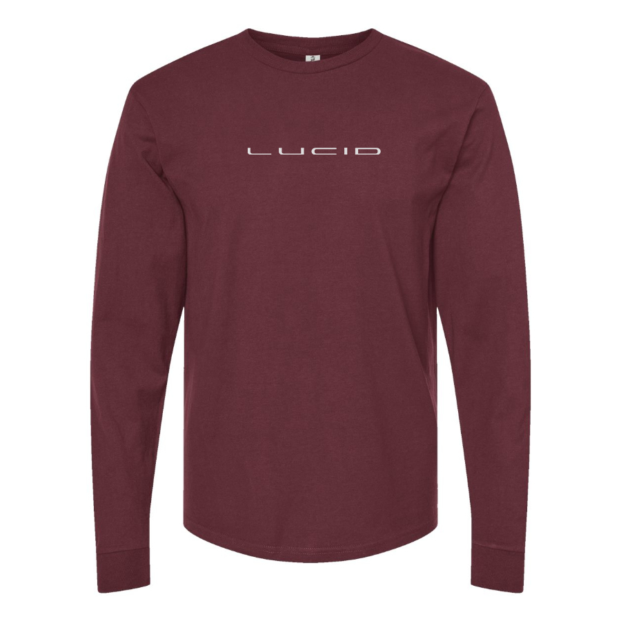 Men's Lucid Motors Logo Cotton Long Sleeve T-Shirt