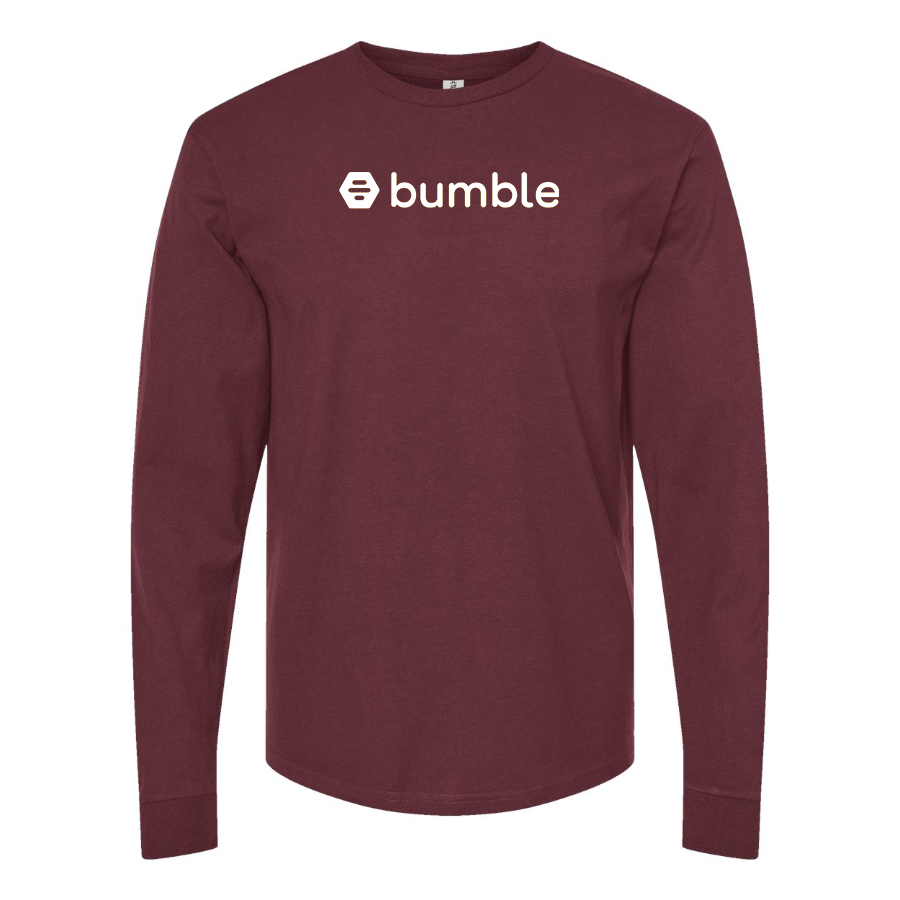 Men's Bumble Logo Cotton Long Sleeve T-Shirt