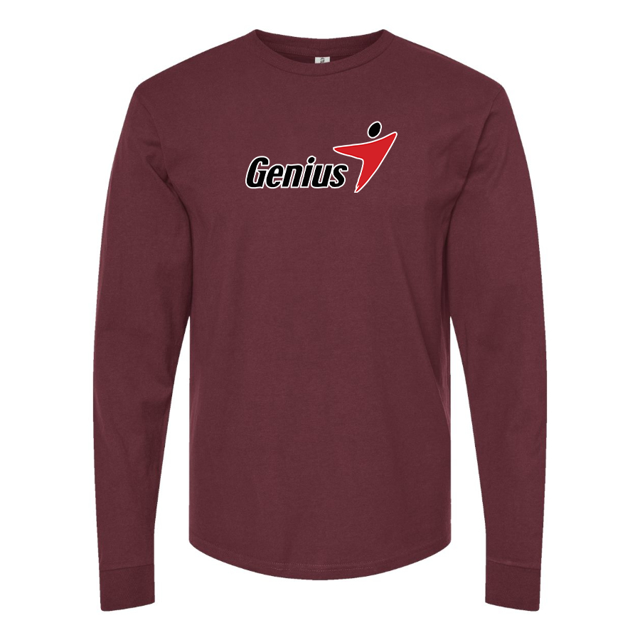 Men's Genius Logo Cotton Long Sleeve T-Shirt