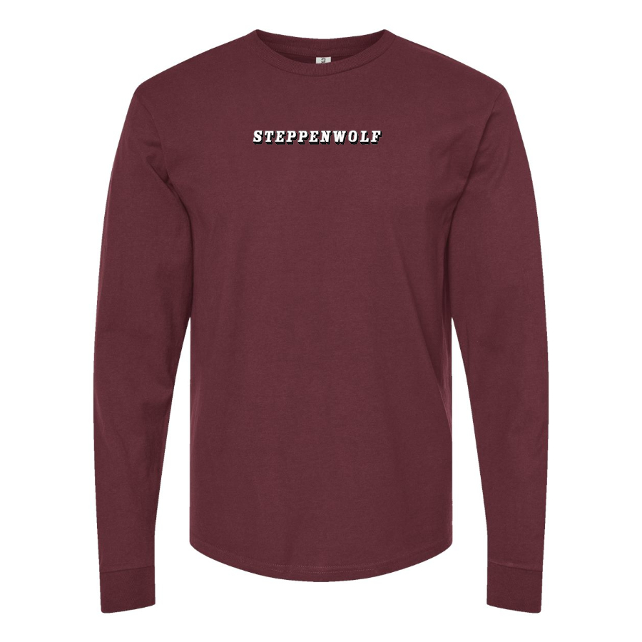 Men's Steppenwolf Logo Cotton Long Sleeve T-Shirt
