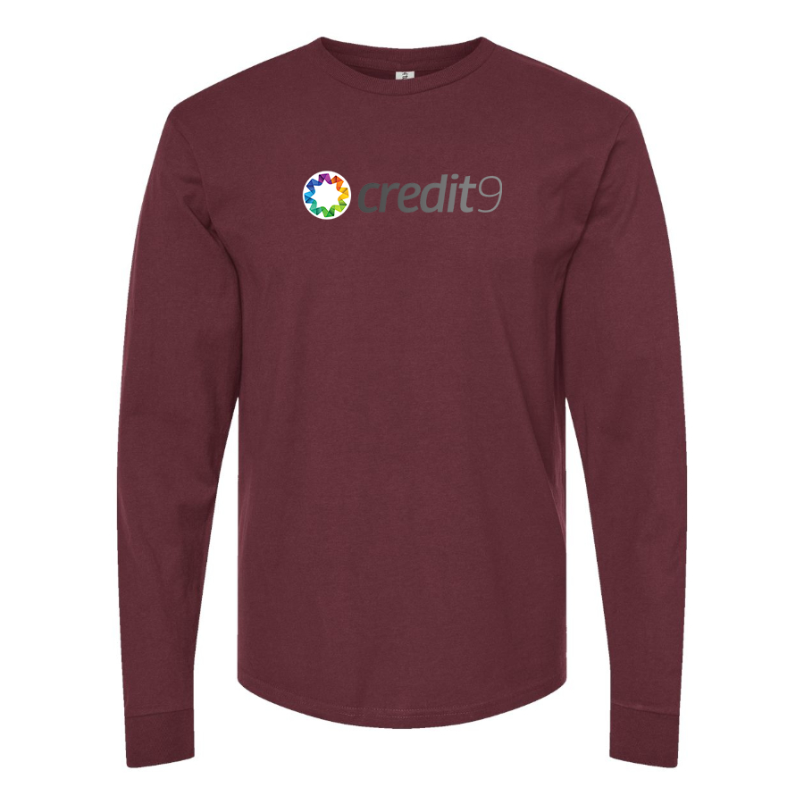 Men's Сredit9 Logo Cotton Long Sleeve T-Shirt