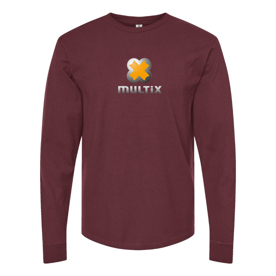 Men's Multix Logo Cotton Long Sleeve T-Shirt