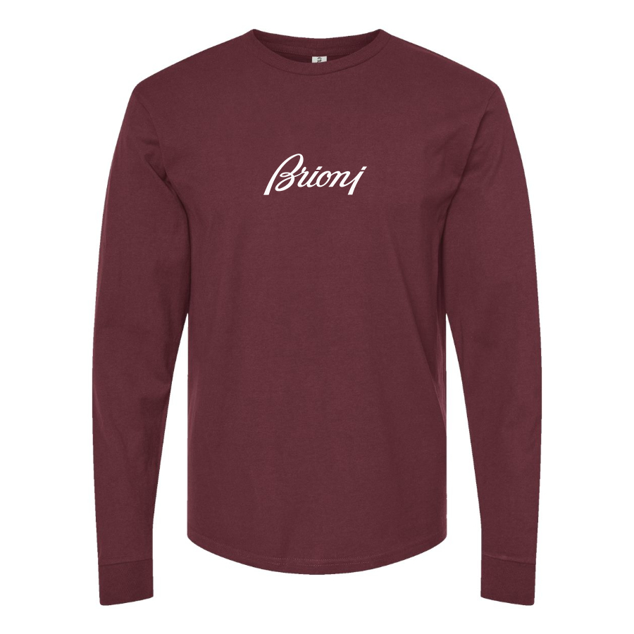 Men's Brioni Logo Cotton Long Sleeve T-Shirt