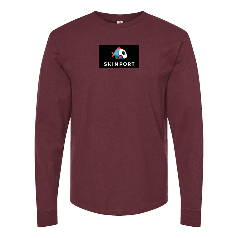 Men's Skinport Logo Cotton Long Sleeve T-Shirt