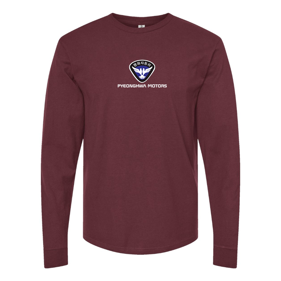 Men's Pyeonghwa Motors Logo Cotton Long Sleeve T-Shirt