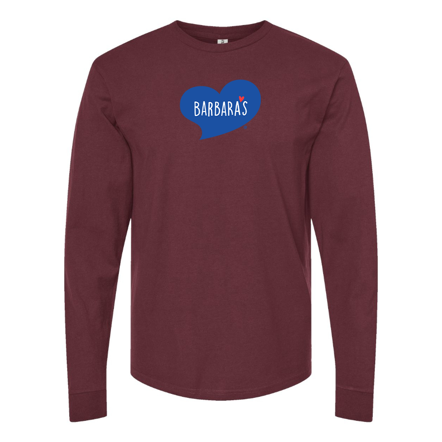 Men's Barbaras Logo Cotton Long Sleeve T-Shirt
