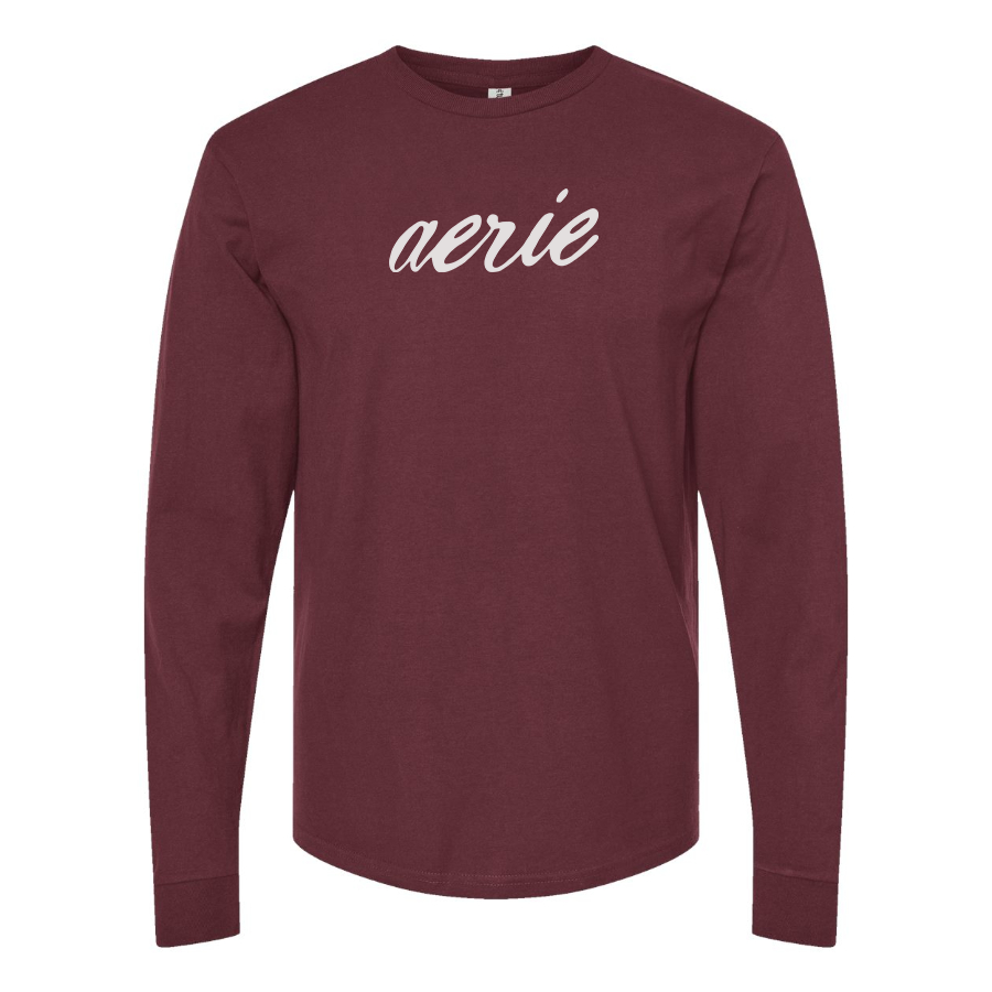 Men's Aerie Logo Cotton Long Sleeve T-Shirt