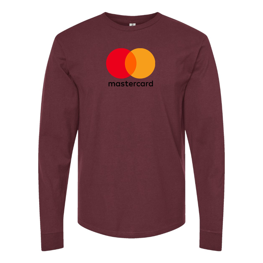 Men's Mastercard Logo Cotton Long Sleeve T-Shirt