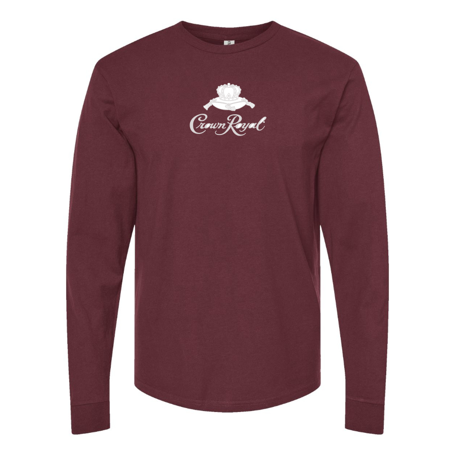 Men's Crown Royal Logo Cotton Long Sleeve T-Shirt