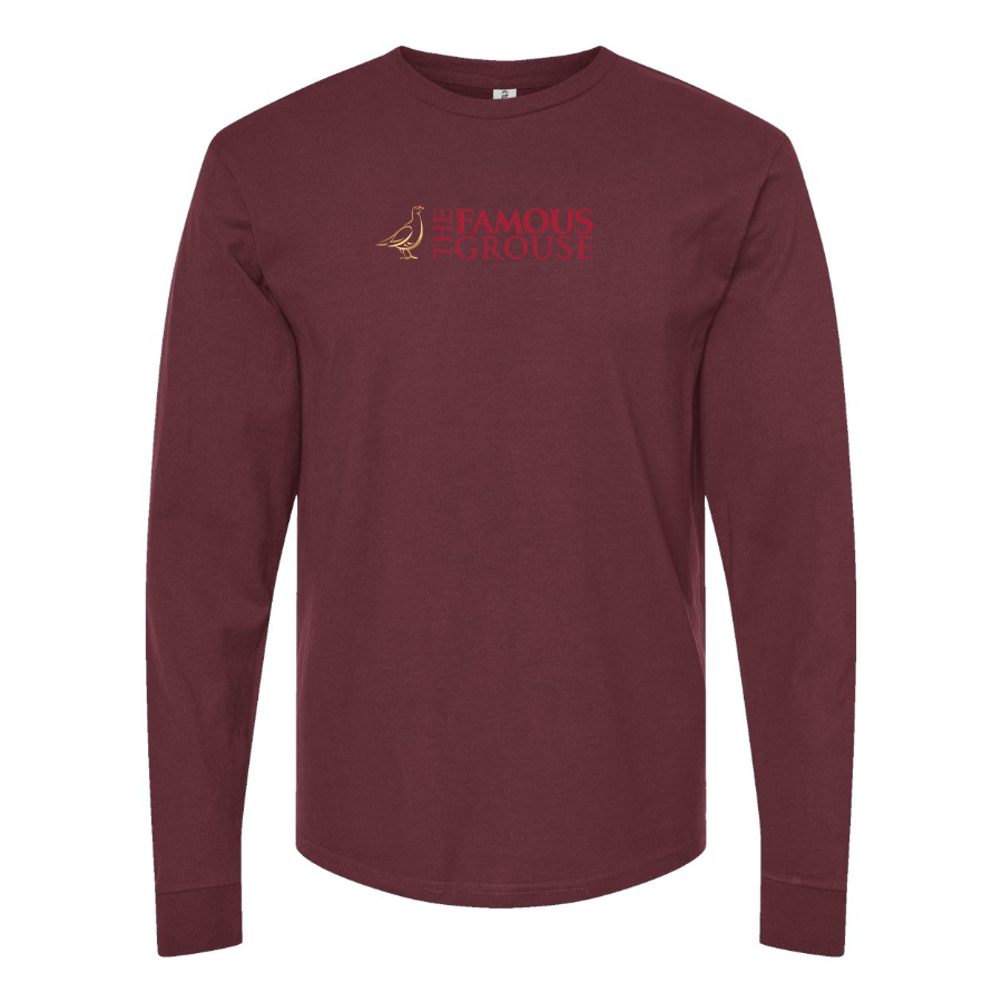 Men's Famous Grouse Logo Cotton Long Sleeve T-Shirt