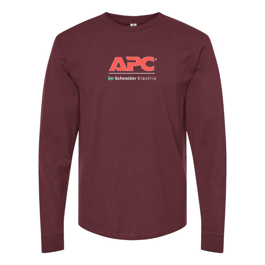 Men's APC Logo Cotton Long Sleeve T-Shirt