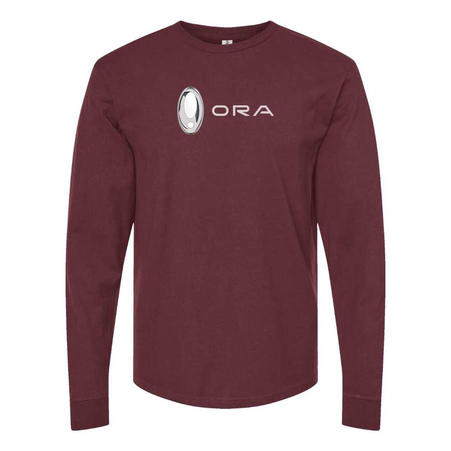 Men's ORA Logo Cotton Long Sleeve T-Shirt